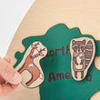 BusyKids Mapa del mundo de madera con figuras magnéticas de animales