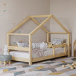 Cama infantil en forma de casita BusyKids MIMI-HOUSE con borde reforzado