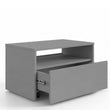 Mesa de centro LINO con ruedas y cajón – mesa moderna para salón