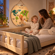 BusyKids Mapa del mundo de madera con figuras magnéticas de animales