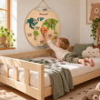 BusyKids Mapa del mundo de madera con figuras magnéticas de animales