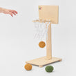 BusyKids Canasta de baloncesto infantil de madera para suelo