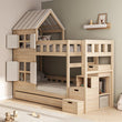BusyKids Litera DREAM-HOUSE con escalera y espacio de almacenamiento 200x90 cm
