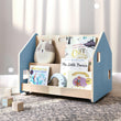 Estantería de libros de doble cara con ruedas de BusyKids - azul claro