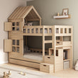 BusyKids Litera DREAM-HOUSE con escalera y espacio de almacenamiento 200x90 cm
