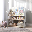 Estantería Montessori 2 en 1 polivalente - Color blanco