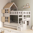 BusyKids Litera DREAM-HOUSE con escalera y espacio de almacenamiento 200x90 cm
