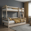 Litera BusyKids LUMI con escalera frontal 90 x 200 / 120 x 200 cm