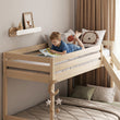 Cama litera de madera BusyKids FAMI-MAX para 3 personas 200 × 90/200 × 140 cm