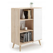Cómoda FONDI de estilo loft con patas de madera