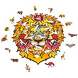 Puzzle de madera con forma León africano A4 BusyKids
