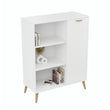 Cómoda FONDI de estilo loft con patas de madera
