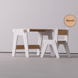 Conjunto - mesa y silla evolutivas para niños pequeños - blanco