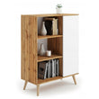 Cómoda FONDI de estilo loft con patas de madera