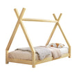 Cama infantil en forma de casita BusyKids TIPI-HOUSE con bordillo de seguridad fijo