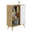 Cómoda FONDI de estilo loft con patas de madera
