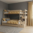 Litera BusyKids LUMI-MAX con escalera de almacenaje 90 x 200 / 120 x 200 cm