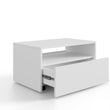 Mesa de centro LINO con ruedas y cajón – mesa moderna para salón