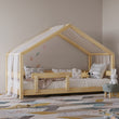 Cama infantil en forma de casita BusyKids MIMI-HOUSE con borde reforzado