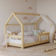 Cama infantil en forma de casita BusyKids KIKI-HOUSE con barandilla de seguridad