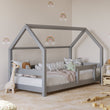 Cama infantil en forma de casita BusyKids KIKI-HOUSE con barandilla de seguridad