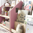 Estantería de libros / Biblioteca Montessori - Color azul claro / rosa
