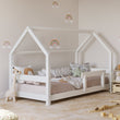 Cama infantil en forma de casita BusyKids KIKI-HOUSE con barandilla de seguridad