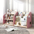 Estantería de libros / Biblioteca Montessori - Color azul claro / rosa