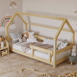 Cama infantil en forma de casita BusyKids KIKI-HOUSE con barandilla de seguridad