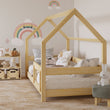 Cama infantil en forma de casita BusyKids KIKI-HOUSE con barandilla de seguridad