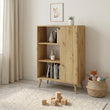 Cómoda FONDI de estilo loft con patas de madera