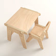 Conjunto - mesa y silla evolutivas para niños pequeños - natura
