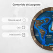 Reloj de pared BusyKids Mapa del Mundo