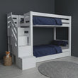 BusyKids Litera MIRA-ONE 2 en 1 con escalera lateral y espacio de almacenaje 90 x 200 cm