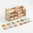 Estantería de libros + de juguetes + Caja de juguetes ×2 + contenido a elegir — Conjunto BusyKids · Puzles [fill:puzzles]