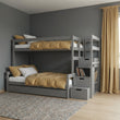 Litera BusyKids LUMI-MAX con escalera de almacenaje 90 x 200 / 120 x 200 cm