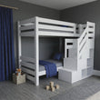BusyKids Litera MIRA-MAX 2 en 1 con escalera frontal con almacenamiento 90 x 200 cm