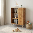 Cómoda FONDI de estilo loft con patas de madera