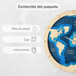 Reloj de pared BusyKids Mapa del Mundo