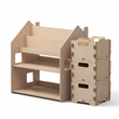 Estantería 2 en 1 + Caja de juguetes ×3 — Conjunto BusyKids