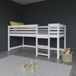 BusyKids Cama alta baja LUFFY con escalera 90 x 200 cm