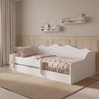Cama Montessori de suelo EMMA 140 × 70 / 160 × 80 cm – Blanco