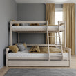 Litera BusyKids LUMI con escalera frontal 90 x 200 / 120 x 200 cm
