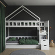BusyKids Litera MAMI-TWIN con escalera de almacenaje 90 x 200 cm