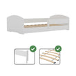 Cama Montessori infantil LEO 160 × 80 / 140 × 70 cm con barrera anticaídas