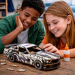 Maqueta 3D de madera Coche de policía deportivo BusyKids