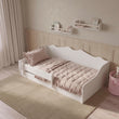 Cama Montessori de suelo EMMA 140 × 70 / 160 × 80 cm – Blanco