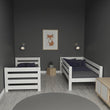 BusyKids Litera MIRA-ONE 2 en 1 con escalera lateral y espacio de almacenaje 90 x 200 cm