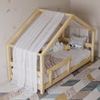 Cama infantil en forma de casita BusyKids MIMI-HOUSE con borde reforzado