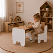 Conjunto de muebles infantiles TIMI: mesa con una o dos sillas